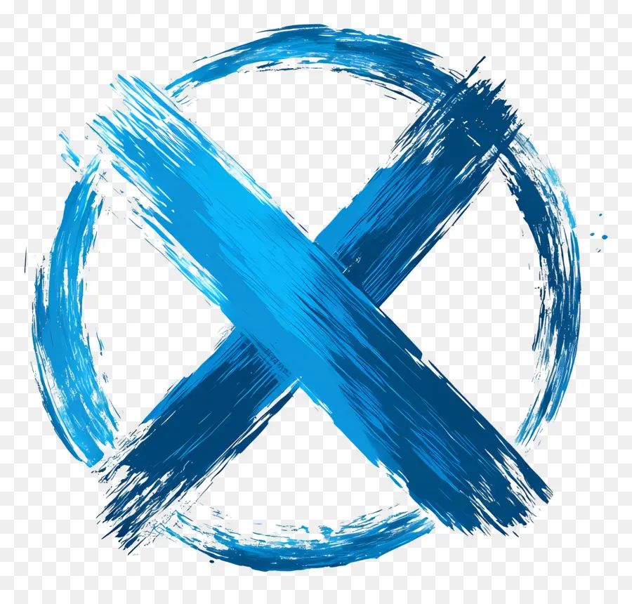 Symbole X，Croix Bleue PNG