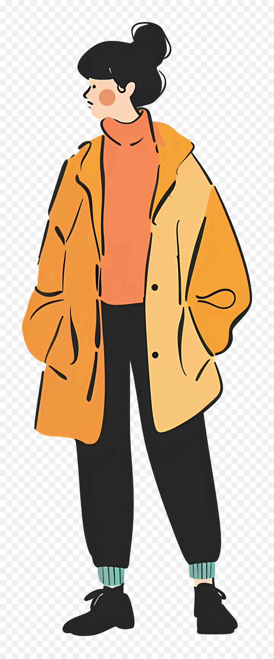 Femme En Veste，Personne En Manteau PNG