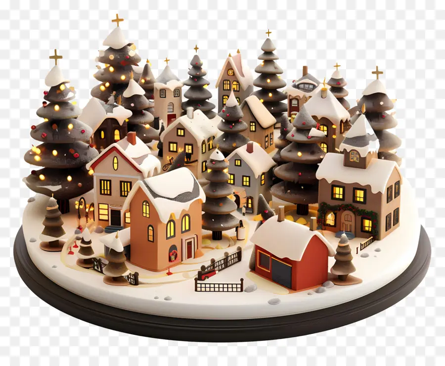 Ville De Noël，Village Miniature PNG