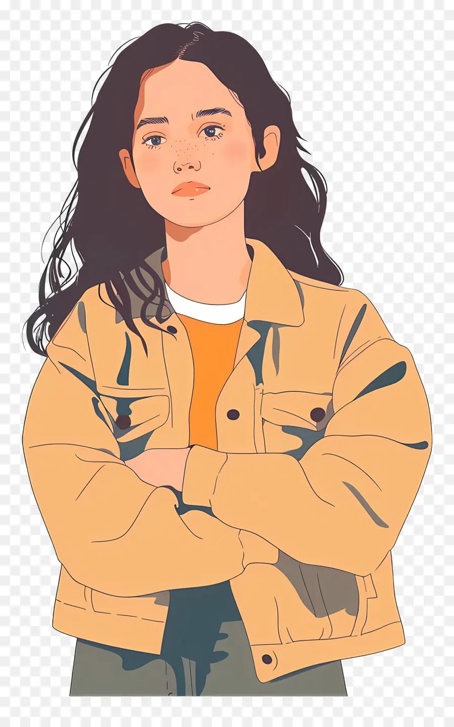 Femme En Veste，Fille En Veste PNG