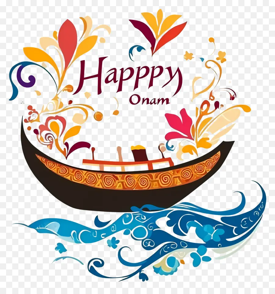 Joyeux Onam，Bateau Onam PNG