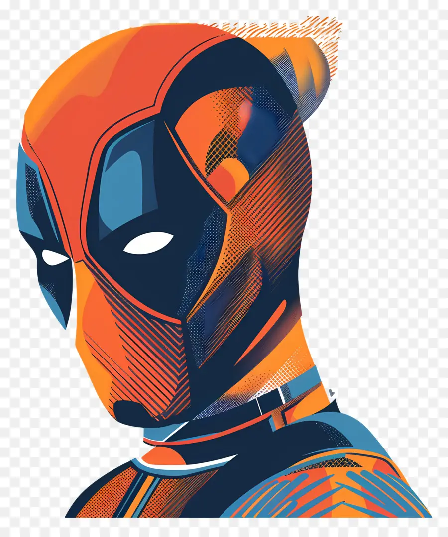 Visage De Deadpool De Dessin Animé，Super Héros PNG