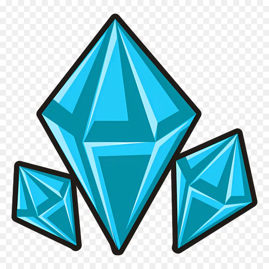 Diamant Bleu，Cristaux Bleus PNG