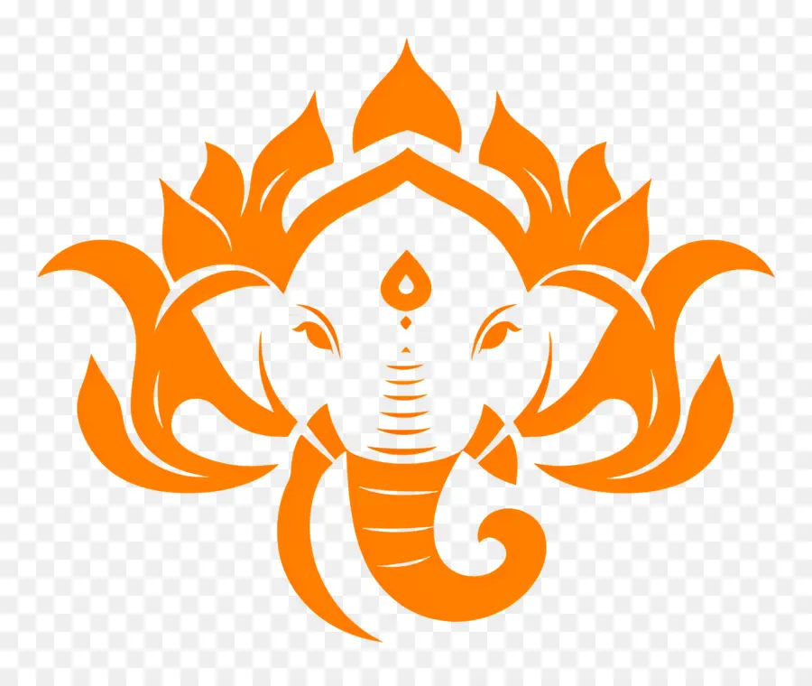 Ganpati，Ganesh Orange PNG