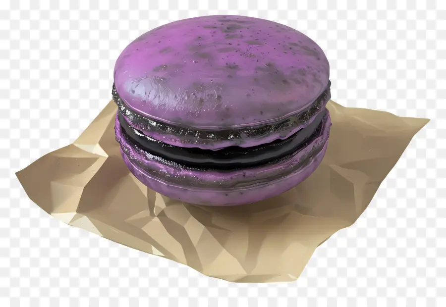 Macaron Au Cassis，Macarons Violets PNG