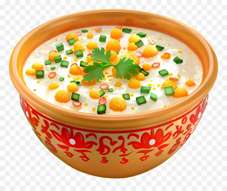 Boondi Raita Raita，Bol De Nourriture PNG