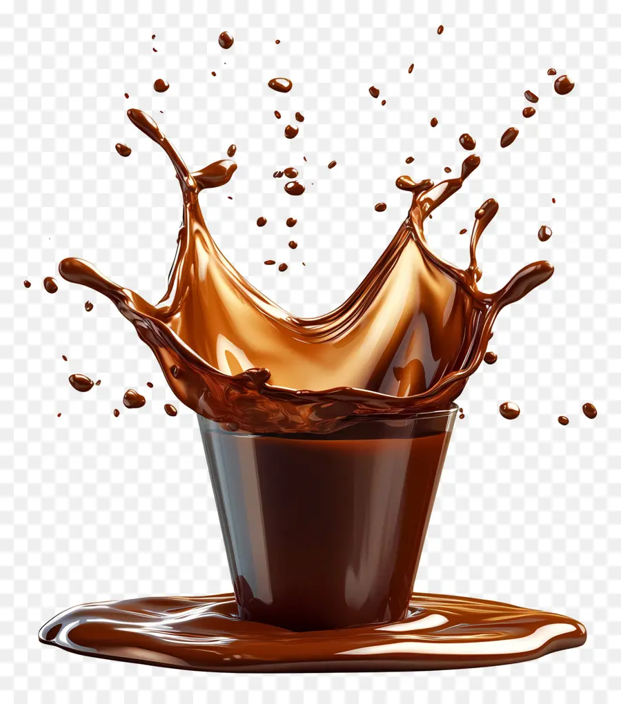 Café Splash，Éclaboussure De Chocolat PNG