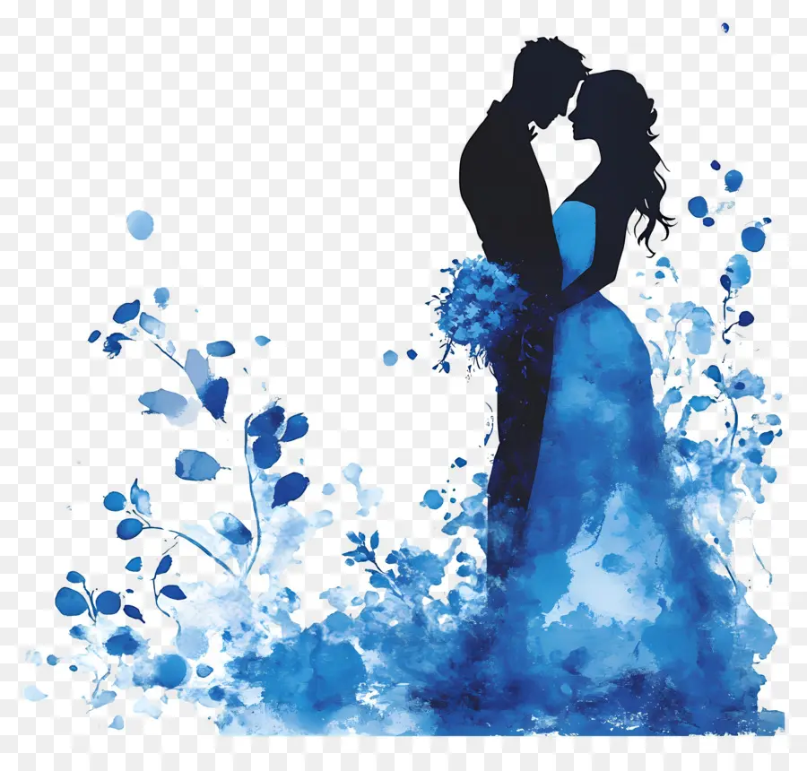 Silhouette De Mariage，Silhouette De Couple PNG