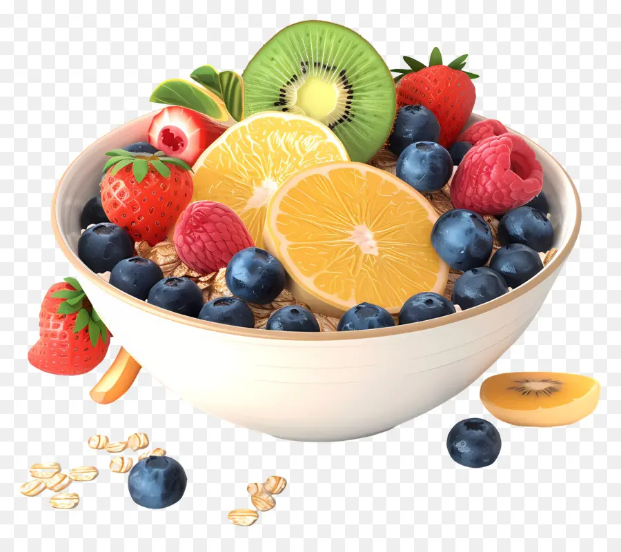 Bol De Fruits Pour Le Petit Déjeuner，Salade De Fruits PNG