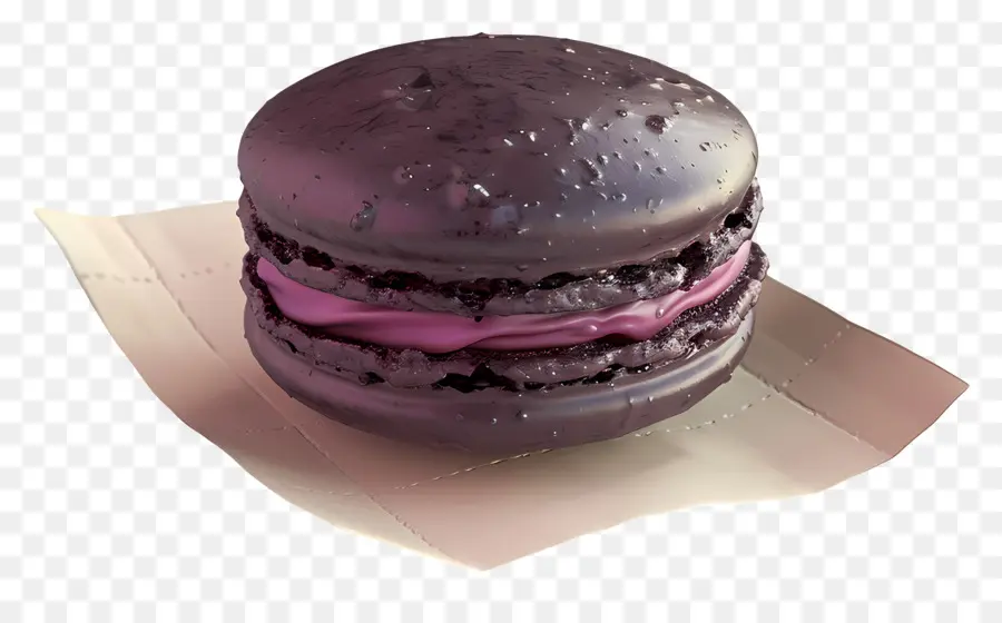 Macaron Au Cassis，Macarons Violets PNG