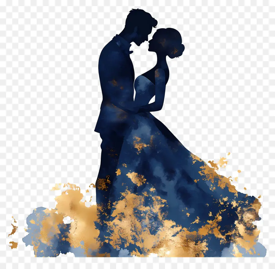 Silhouette De Mariage，Silhouette Couple PNG