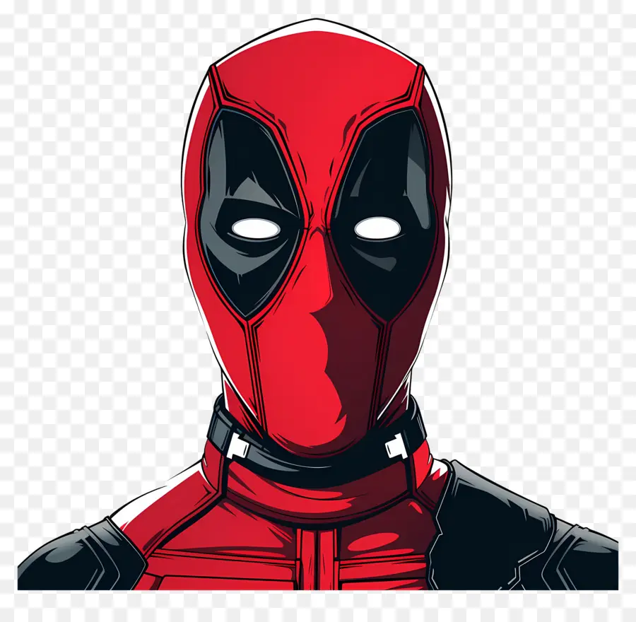 Visage De Deadpool De Dessin Animé，Masque De Super Héros PNG