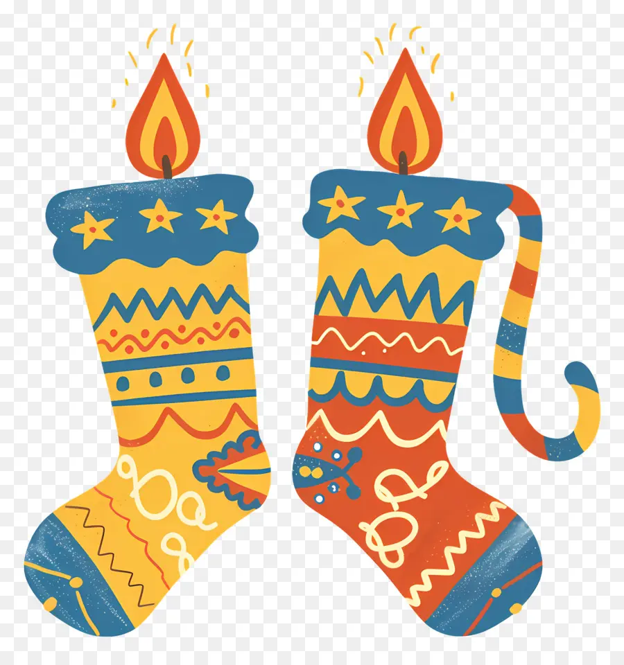 Bas De Hanoukka，Chaussettes Décoratives PNG