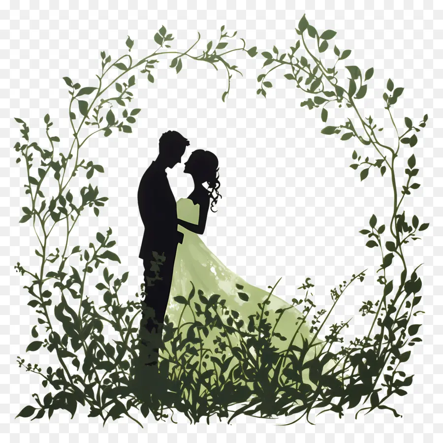 Silhouette De Mariage，Silhouette Couple PNG