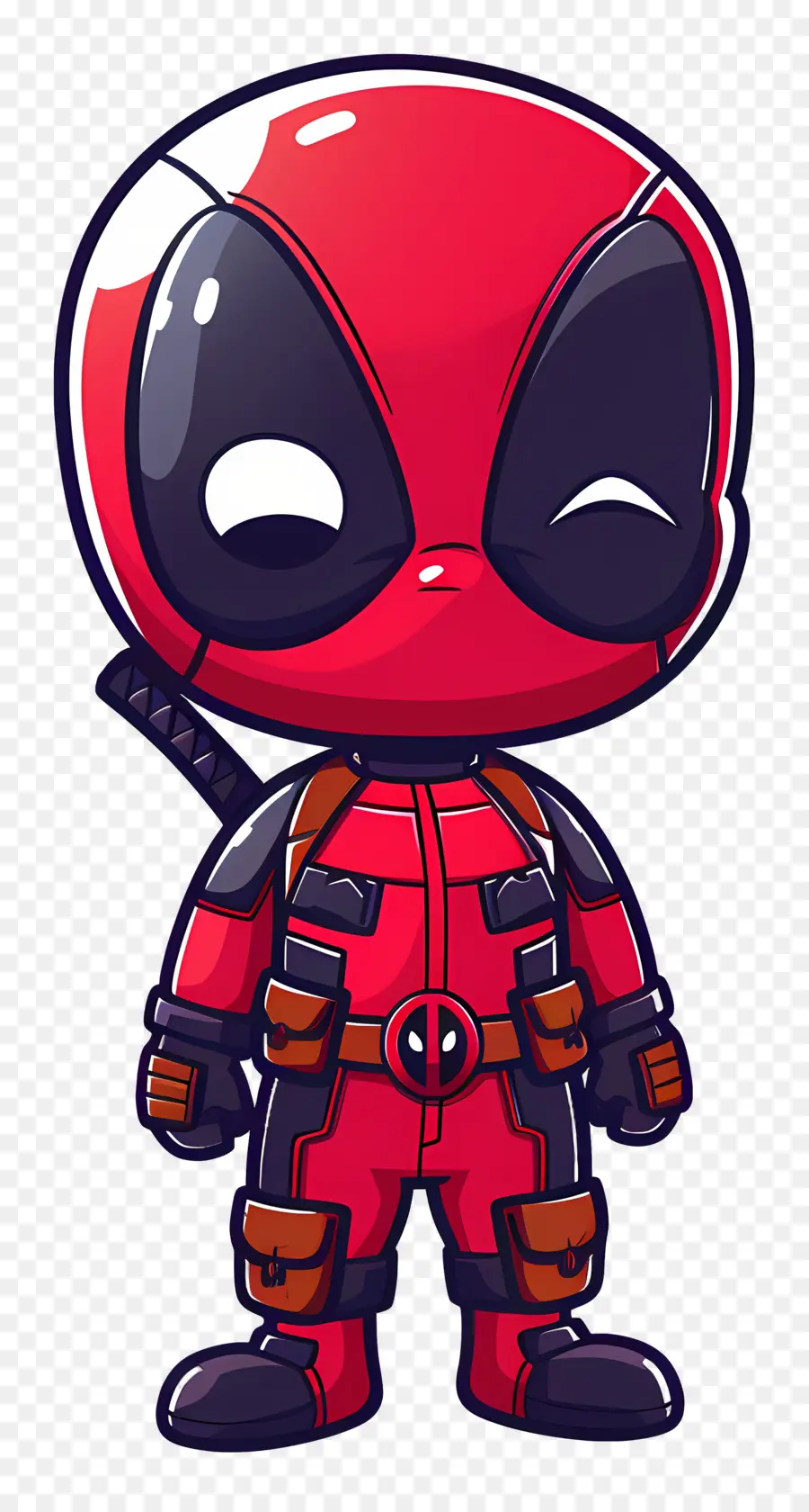 Deadpool Mignon，Personnage De Dessin Animé Rouge PNG