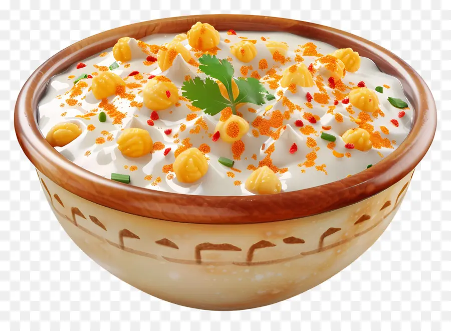 Boondi Raita Raita，Yaourt Avec Garnitures PNG