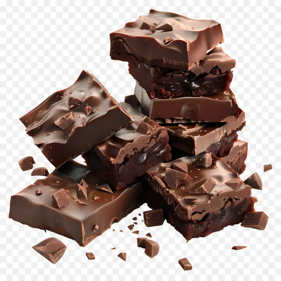 Brownie Au Chocolat，Chocolat PNG