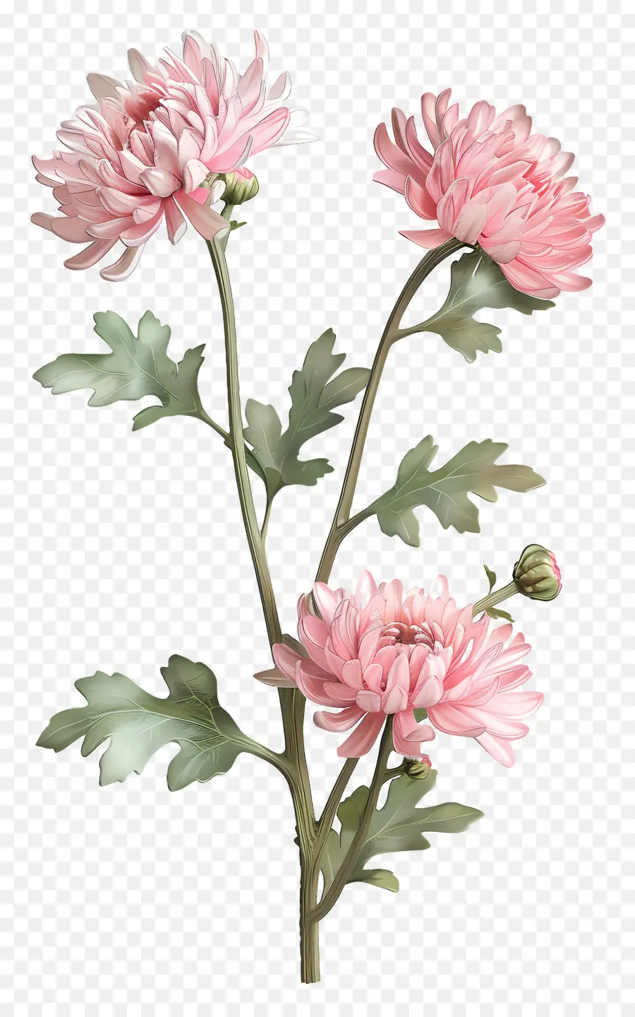 Chrysanthème Rose，Fleurs Roses PNG