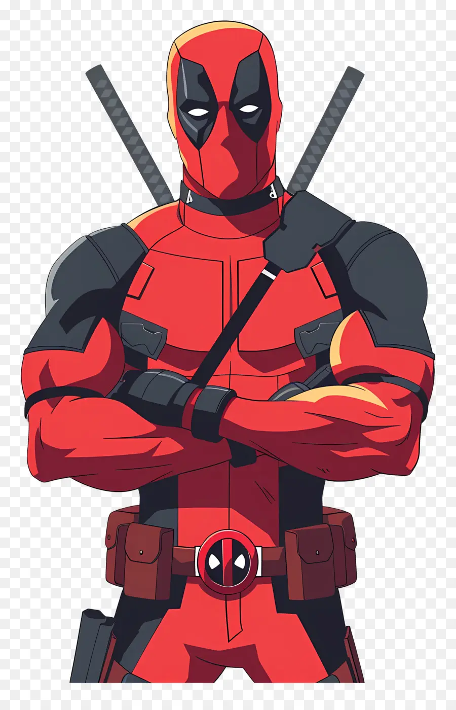 Deadpool Animé，Super Héros En Costume Orange PNG