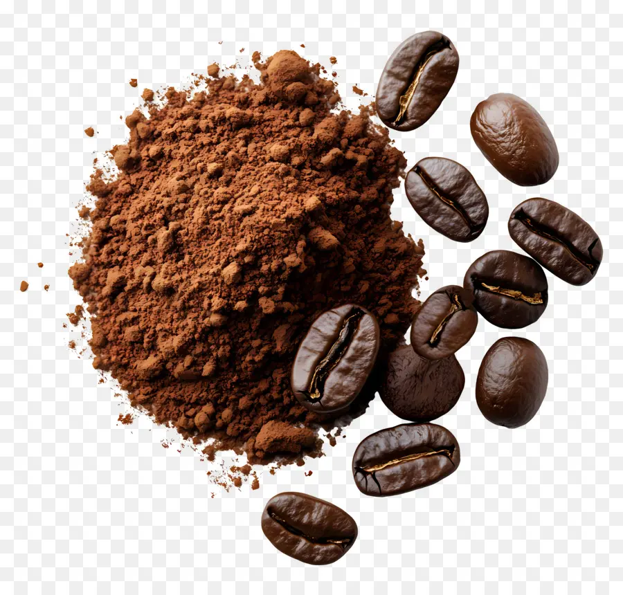 Café En Poudre，Café En Grains PNG