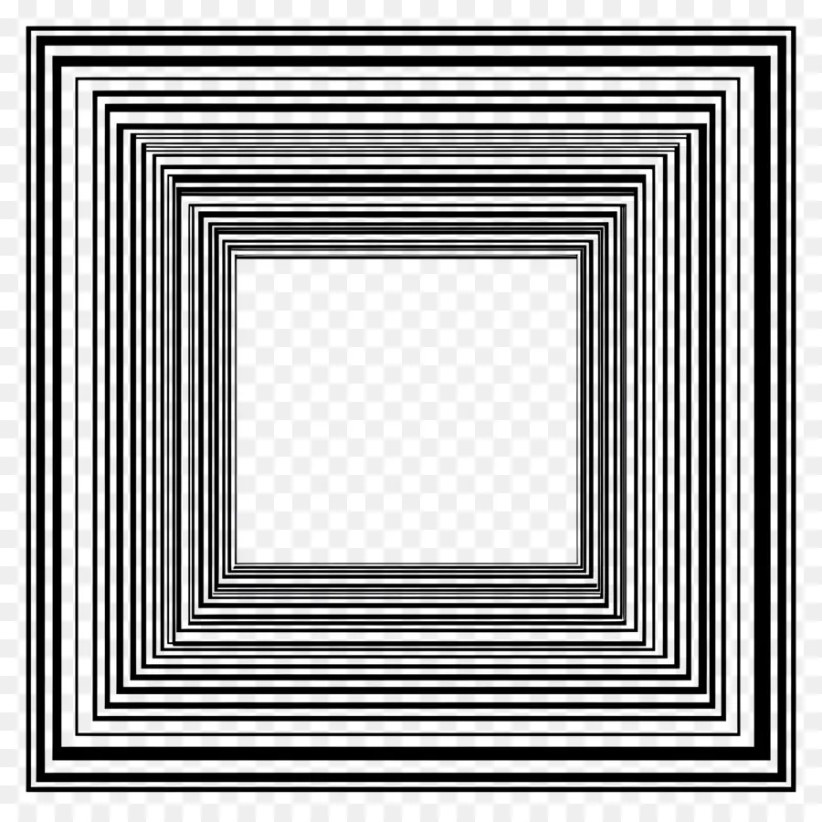 Cadre Simple Rectangle，Illusion D'optique PNG