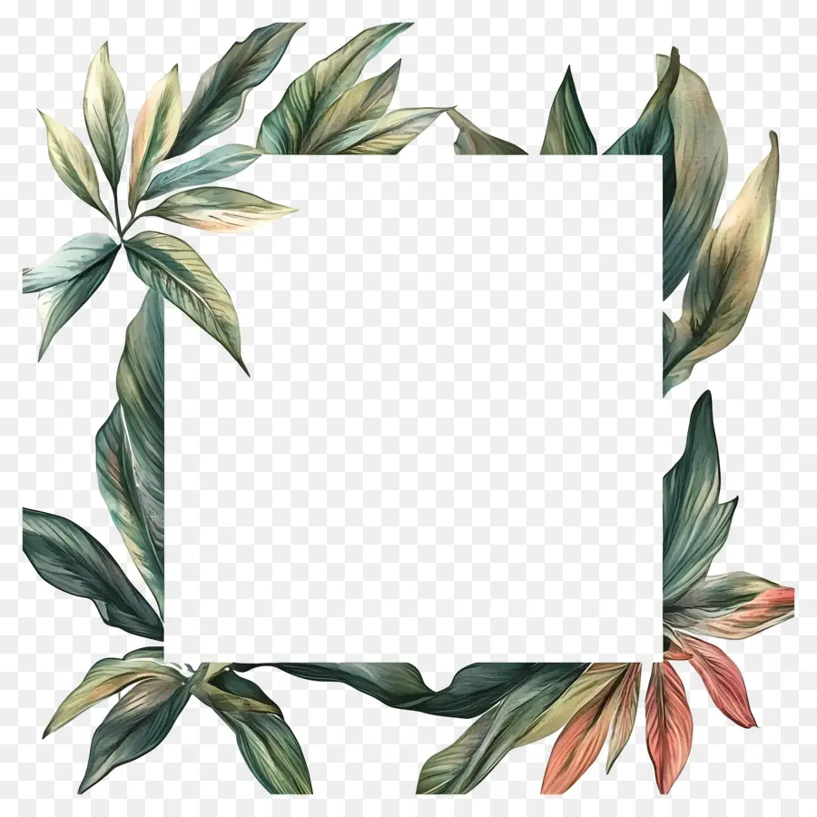 Cadre Moderne，Cadre Floral PNG