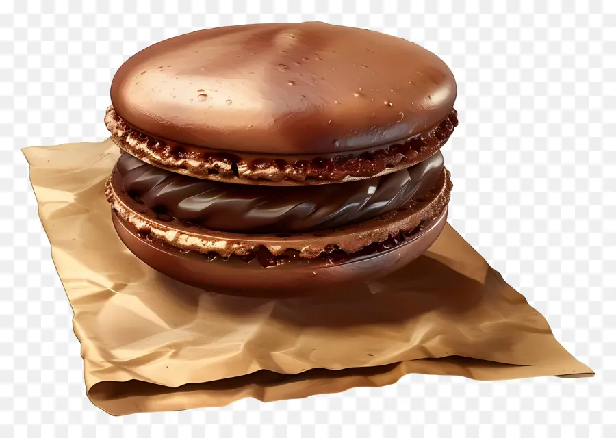 Macarons Au Chocolat，Dessert PNG