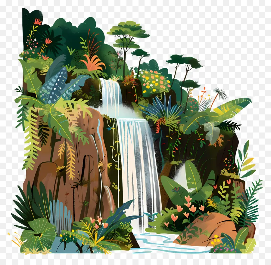 Cascade De La Forêt，Cascade PNG