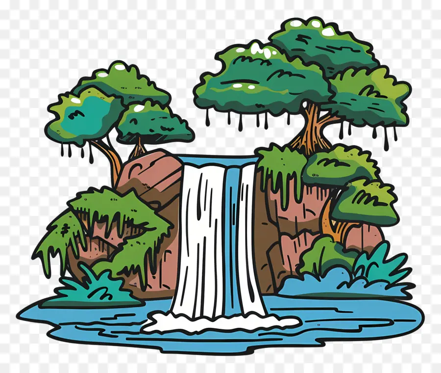 Cascade De La Forêt，Cascade PNG