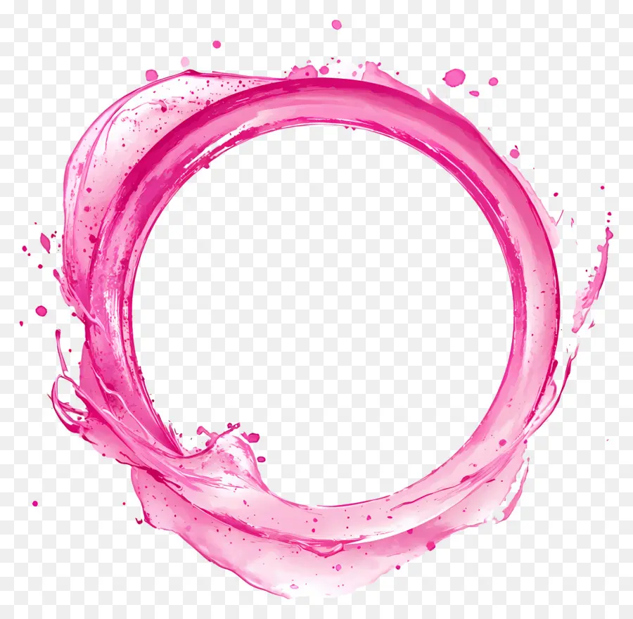 Cadre Cercle Rose，Cercle Rose PNG