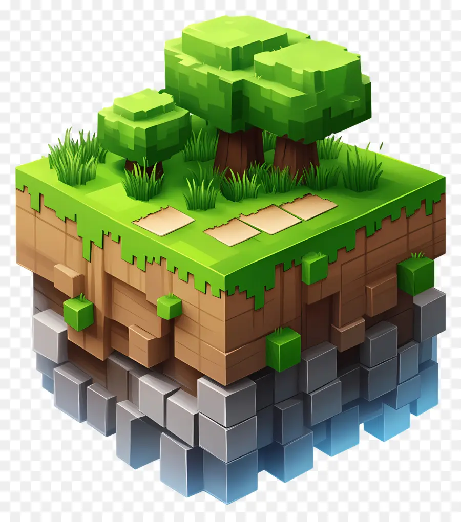 Minecraft，Île Flottante PNG