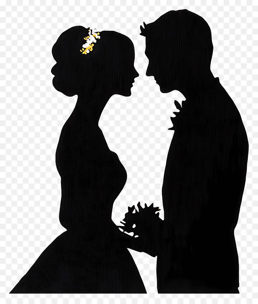 Silhouette De Mariage，Mariée PNG