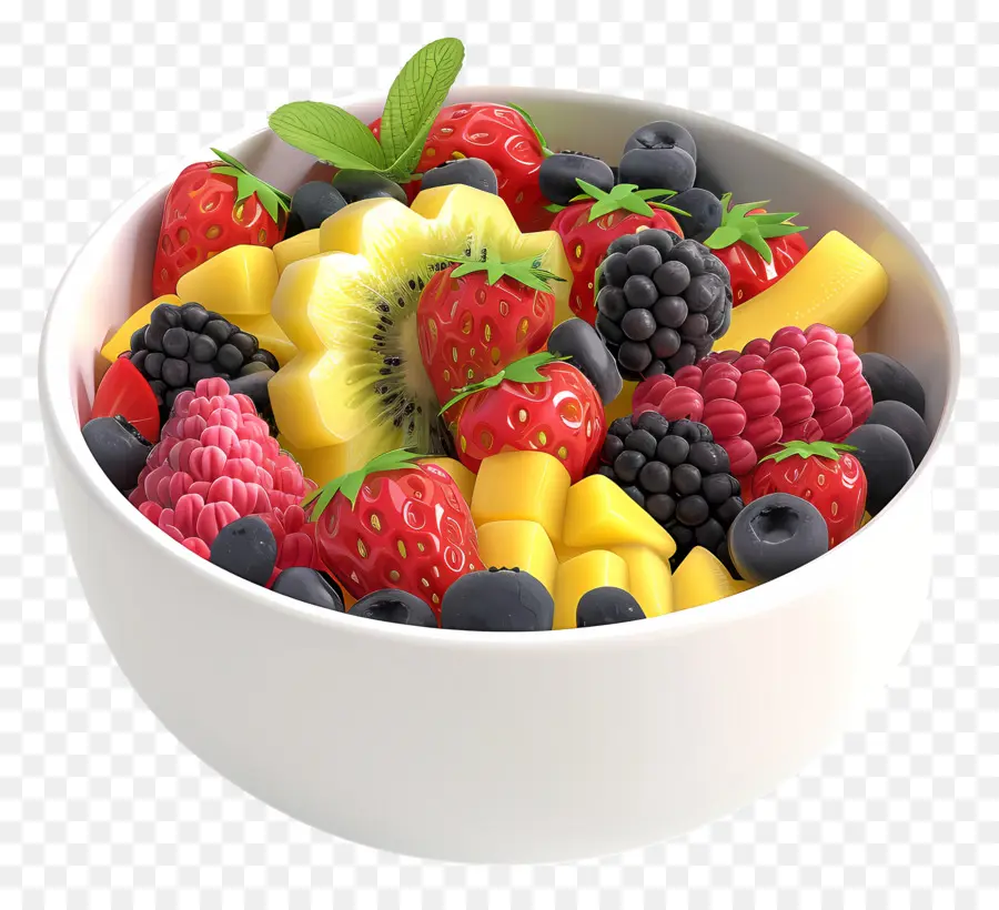 Bol De Fruits Pour Le Petit Déjeuner，Salade De Fruits PNG