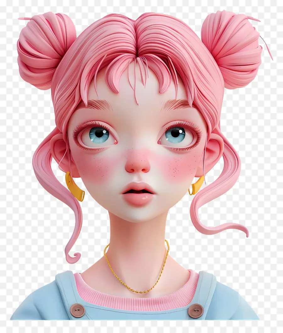 Avatar De Fille 3d，Fille PNG