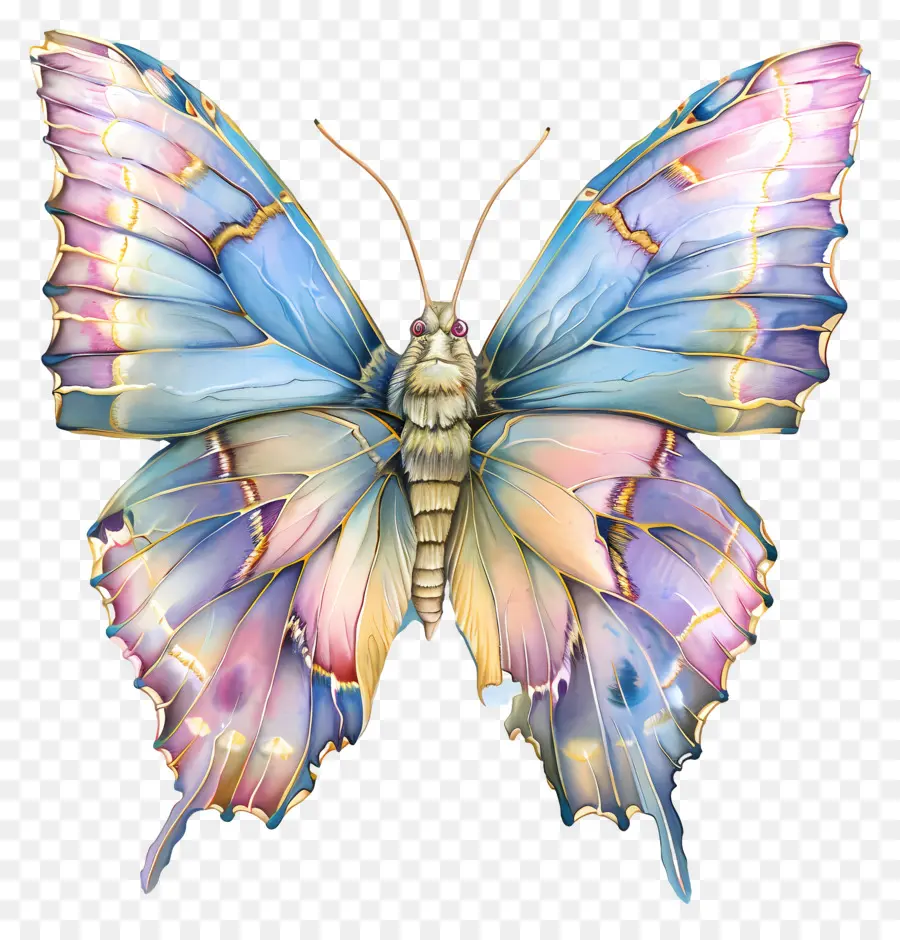 Papillon Pastel，Papillon Coloré PNG