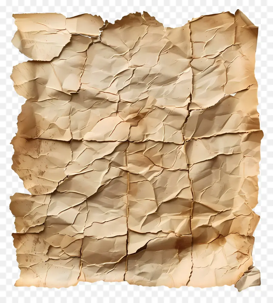 Papier Déchiré Vintage，Vieux Papier Froissé PNG