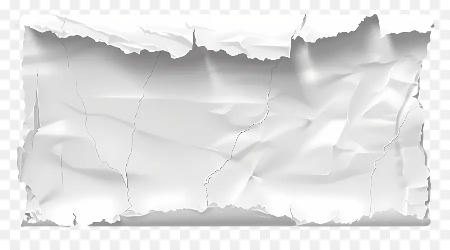 Papier Déchiré Blanc，Papier Froissé PNG