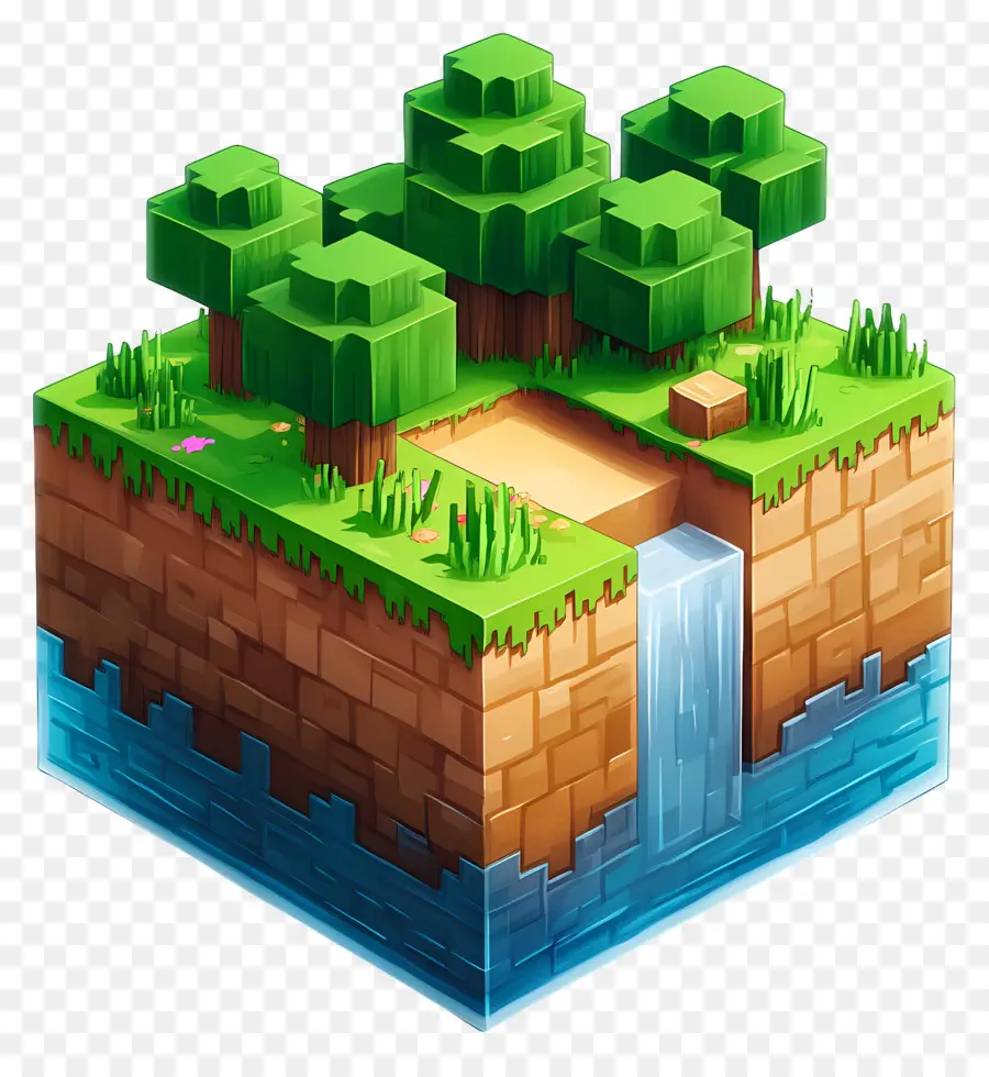 Minecraft，Île Flottante PNG