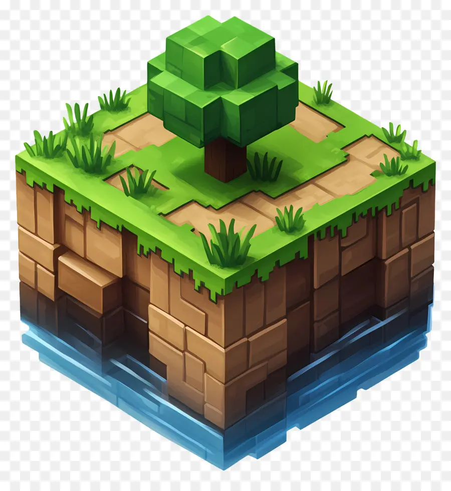 Minecraft，Île Flottante PNG