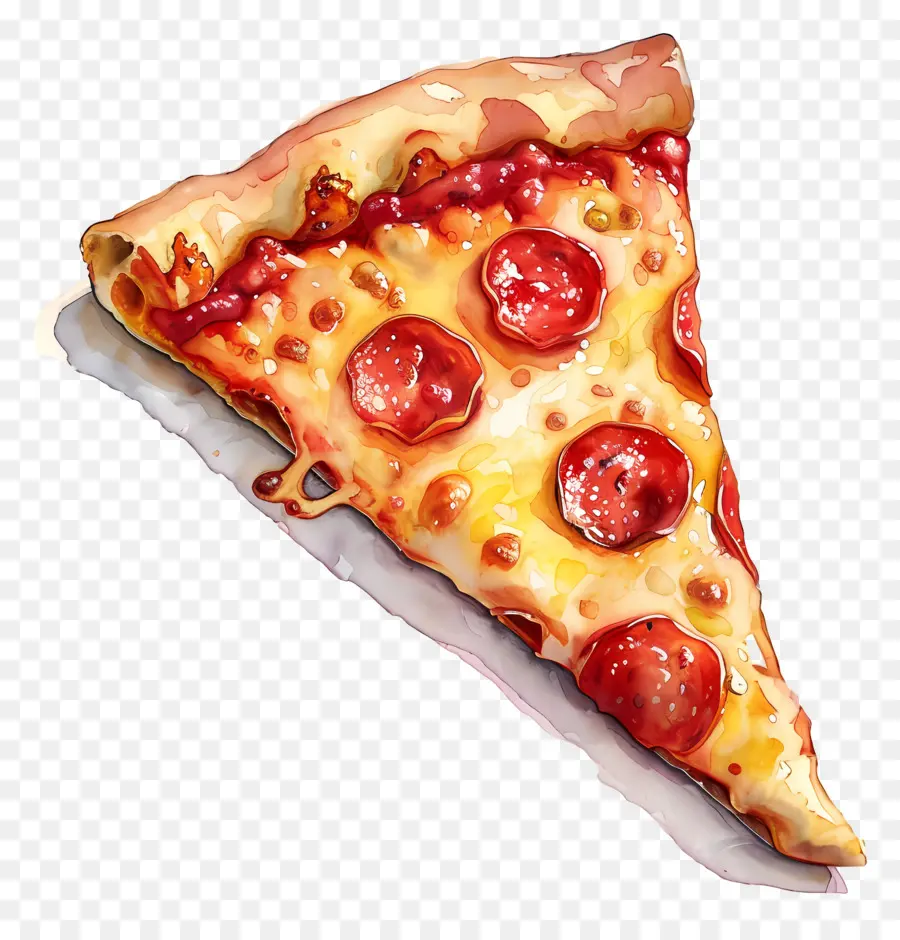 Tranche De Pizza，Pizza Au Pepperoni PNG