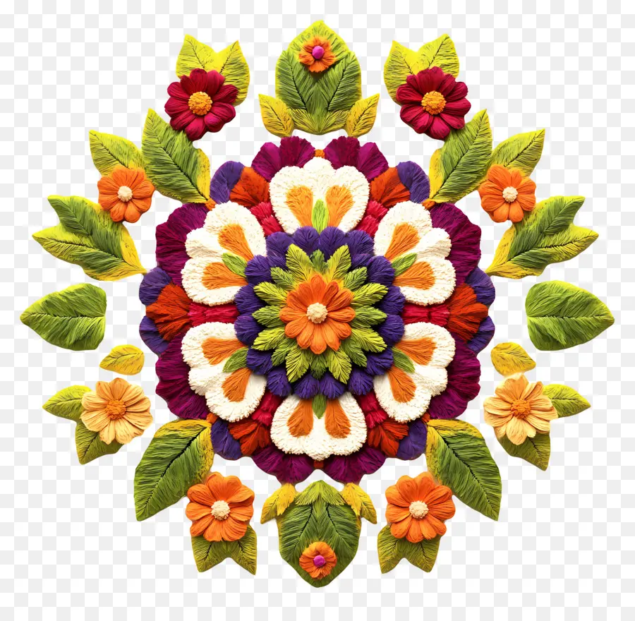 Rangoli Floral Onam，Rangoli PNG