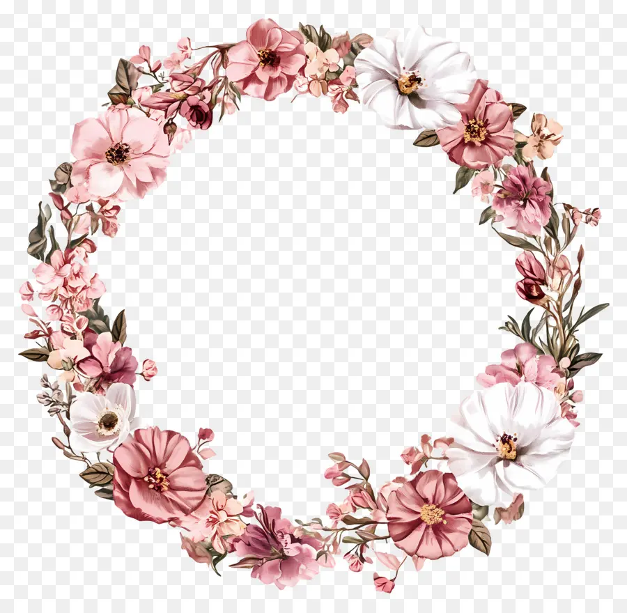 Cadre De Mariage Islamique，Couronne De Fleurs PNG