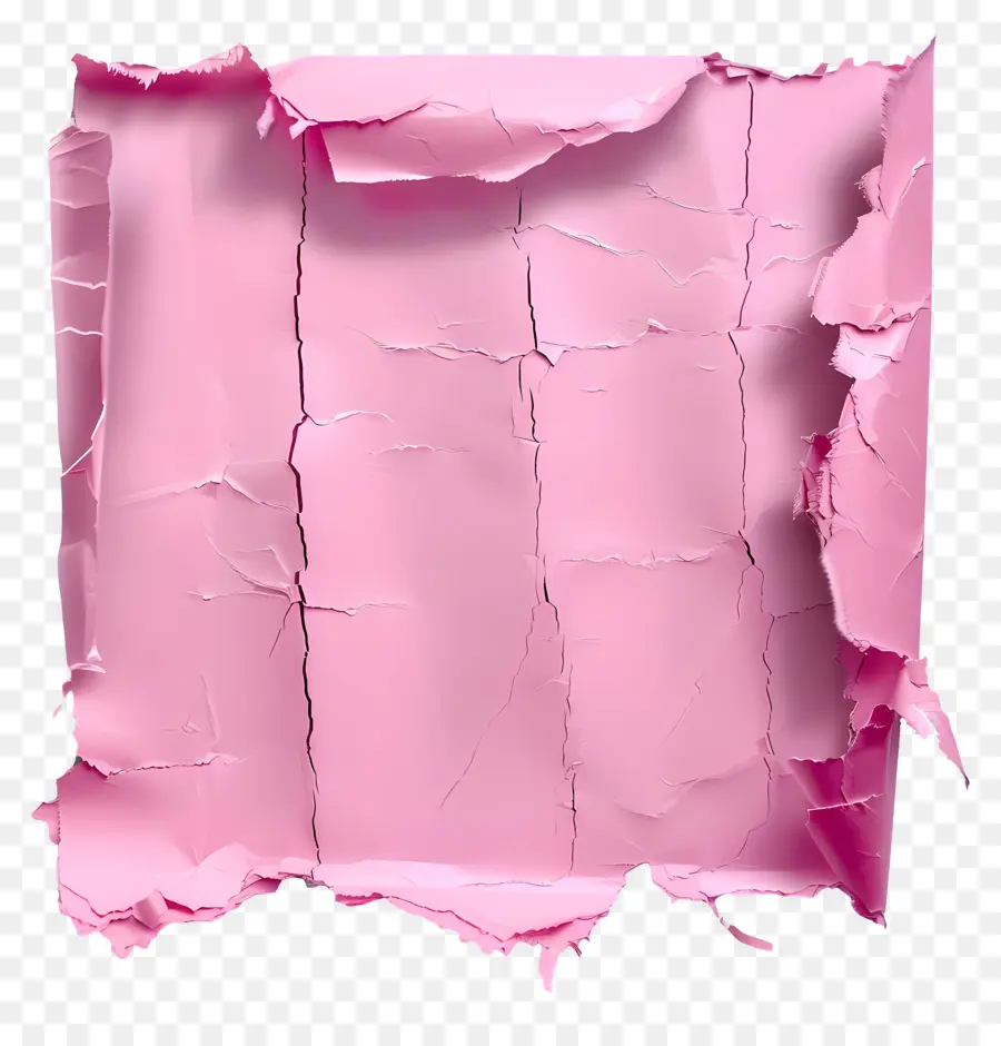 Papier Déchiré Rose，Papier Froissé PNG