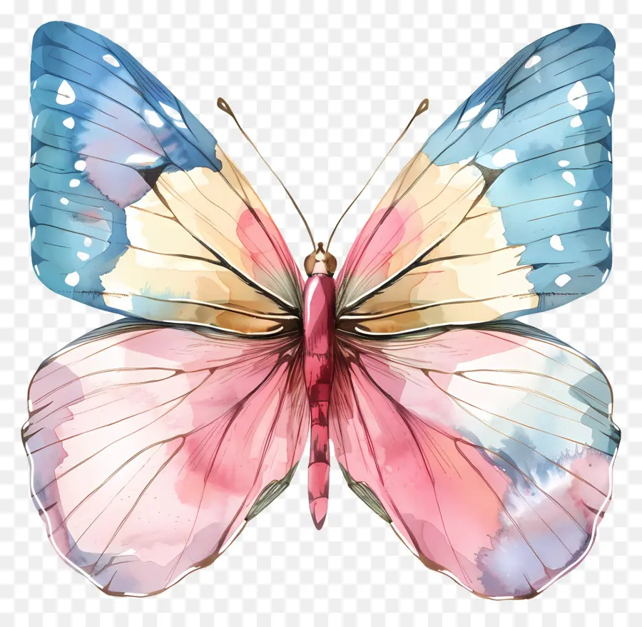 Papillon Pastel，Papillon Coloré PNG