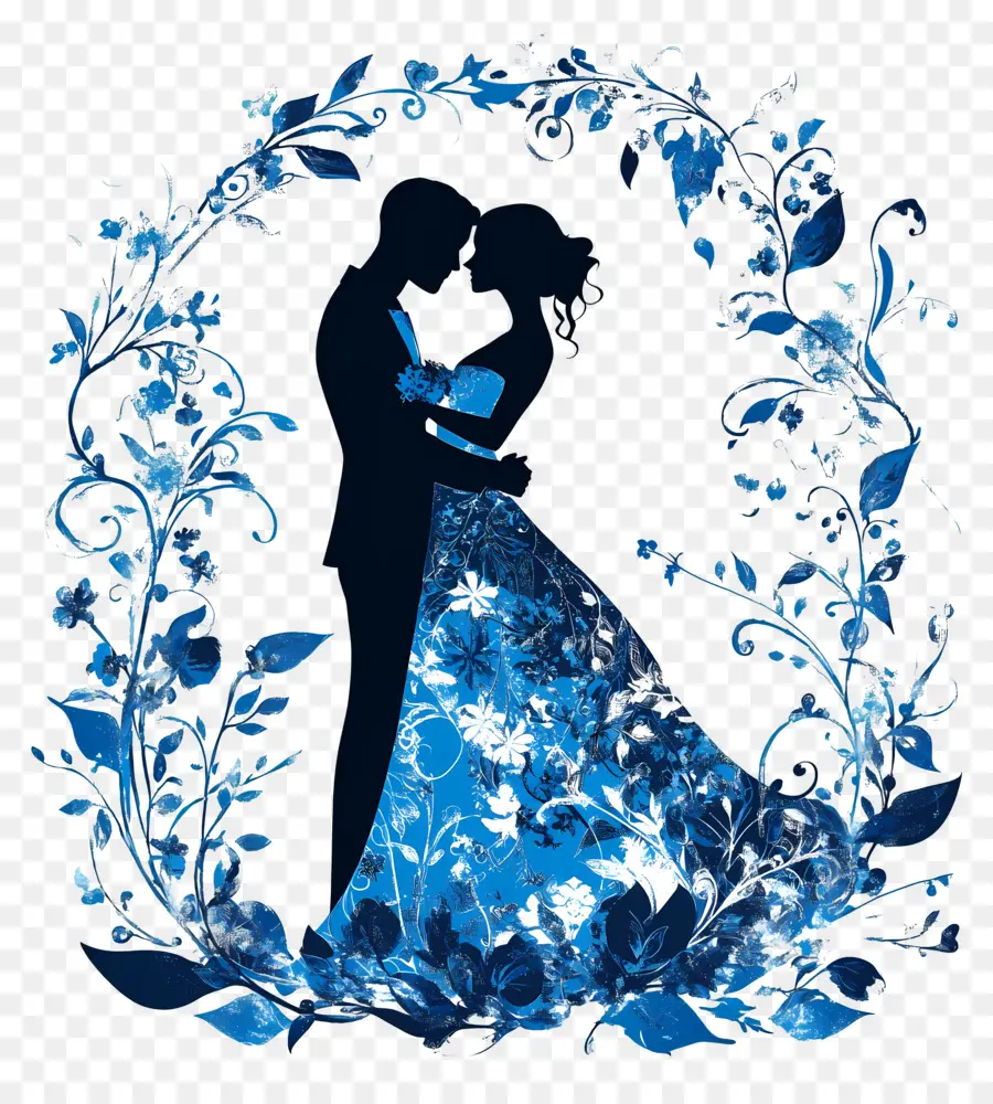 Silhouette De Mariage，Couple Silhouette PNG