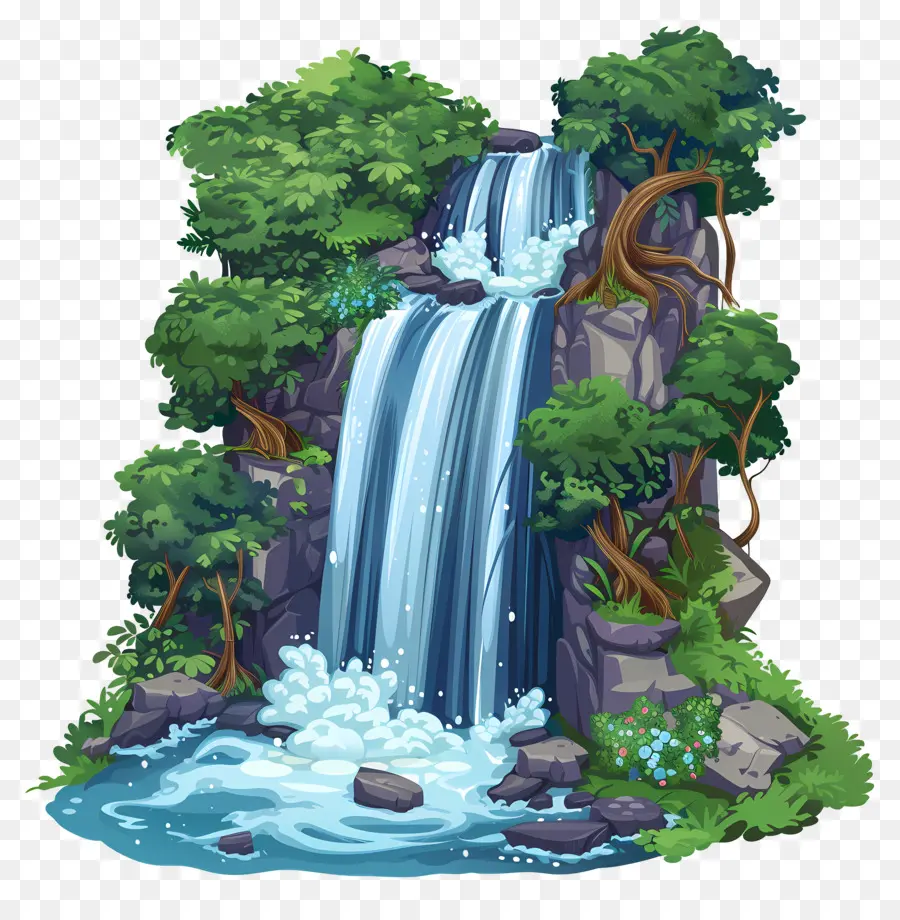 Cascade De La Forêt，Cascade PNG