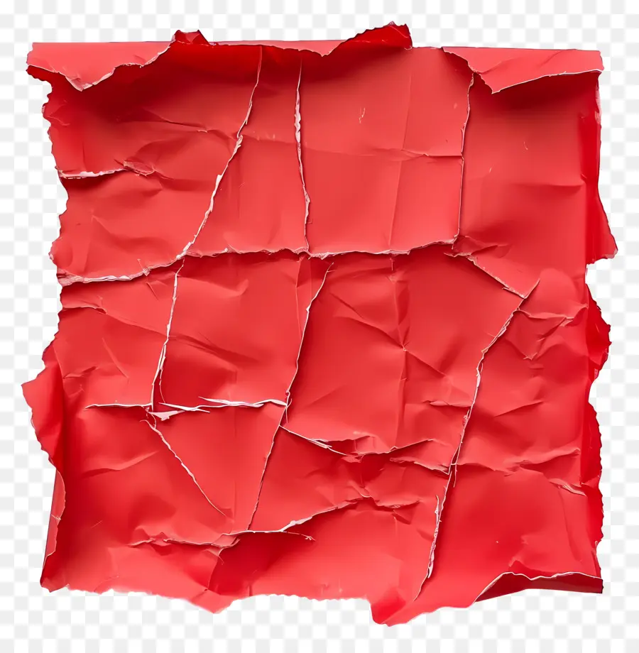 Papier Déchiré Rouge，Déchiré PNG