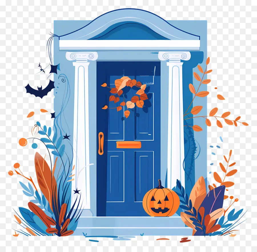 Porte Effrayante D'halloween，Porte D'halloween PNG