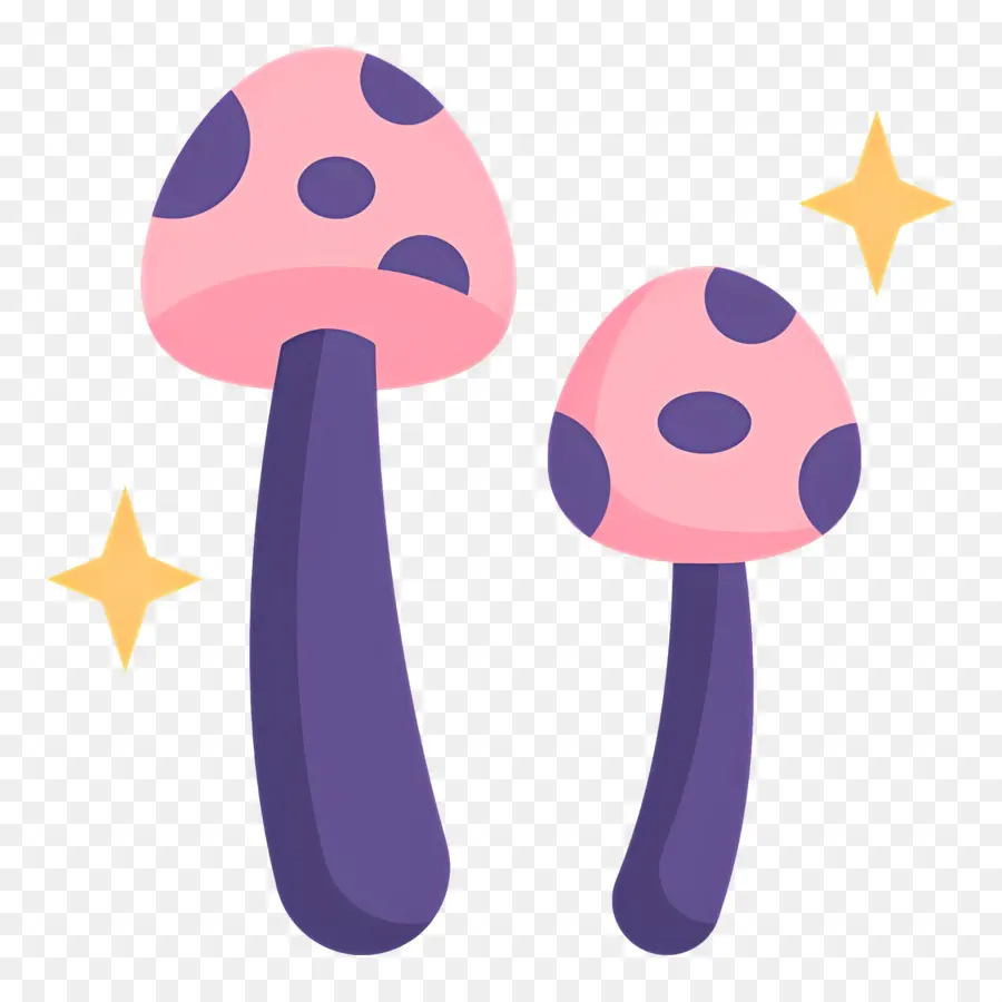 Champignon，Champignons Roses Et Violets PNG