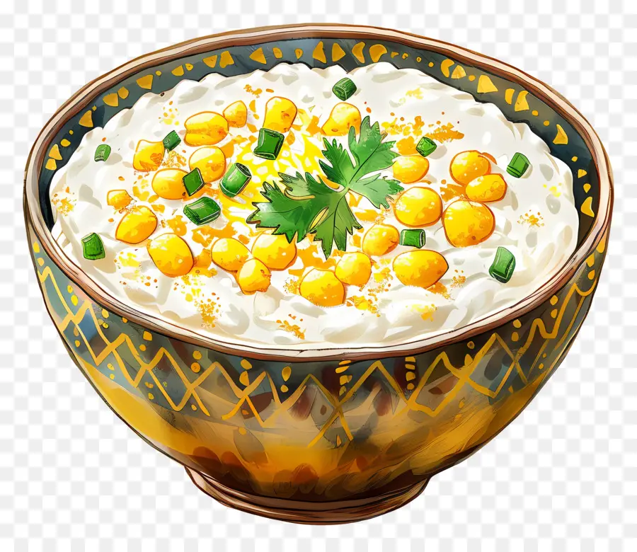 Boondi Raita Raita，Bol De Nourriture PNG